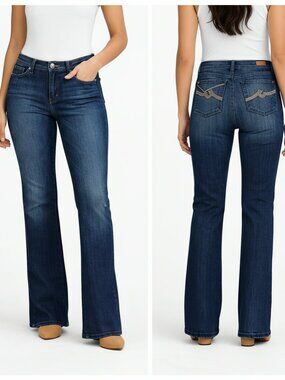 Vintage Y2K Plastic by Gly Bootcut Jeans Womens 13 Denim Embellished